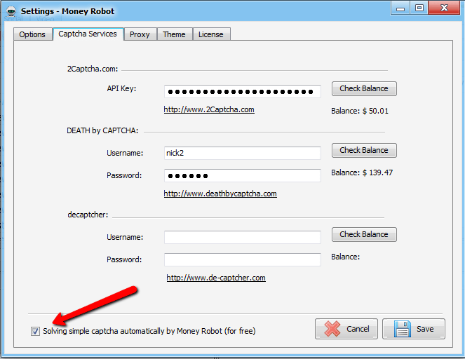 Captcha service - moneyrobot - money robot review - Best seo software