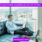 Profile backlink site list DA 70 Plus